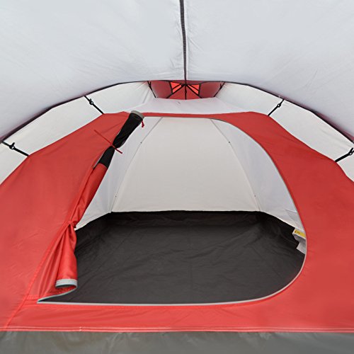 Kuppelzelt Justcamp Scott 3, Campingzelt mit Vorraum, Iglu-Zelt für 3 Personen (doppelwandig) - grau - 6