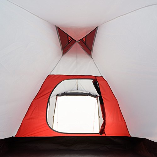 Kuppelzelt Justcamp Scott 3, Campingzelt mit Vorraum, Iglu-Zelt für 3 Personen (doppelwandig) - grau - 7